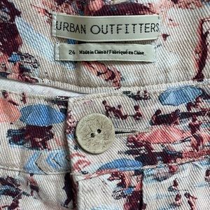 Urban Outfitters Beach Print High Waisted Shorts